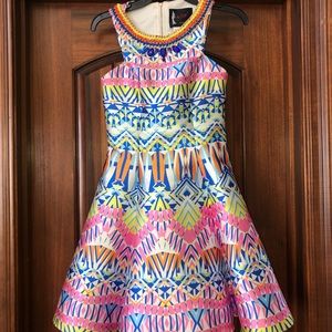 Multi colored halter cut macduggal